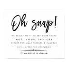 Oh Snap | Unplugged Ceremony Mariage Poster 2