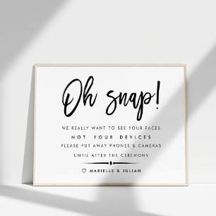 Oh Snap   Unplugged Ceremony Mariage Poster 2
