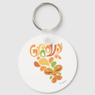 Oh So Groovy Fun Typeography Keychain