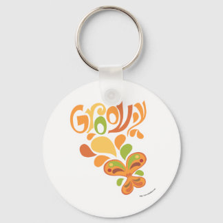 Oh So Groovy Fun Typeography Keychain