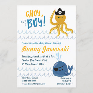 Oh son une invitation de baby shower de garçon