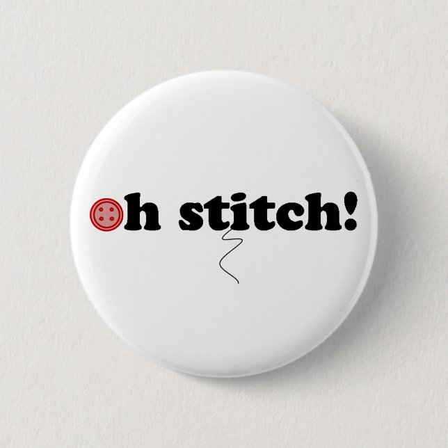 oh stitch! 2 inch round button (Front)