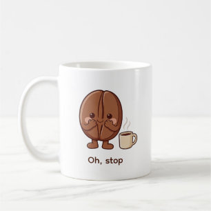 Oh Stop Shy Coffee Bean Character Mug