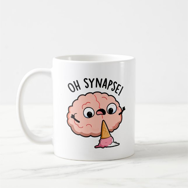 Oh Synapse Funny Brain Pun  Coffee Mug (Left)