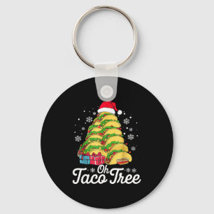 Oh Taco Tree Christmas Cute Xmas Mexican Food Love Keychain