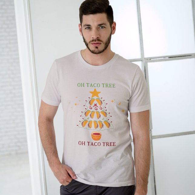Oh Taco Tree Christmas Tree for Taco Lovers Tri-Blend Shirt (Creator Uploaded)