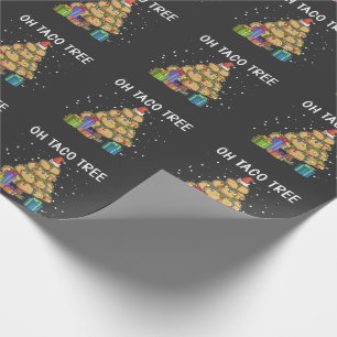 Oh Taco Tree Funny Mexican Food Ugly Christmas  Wrapping Paper