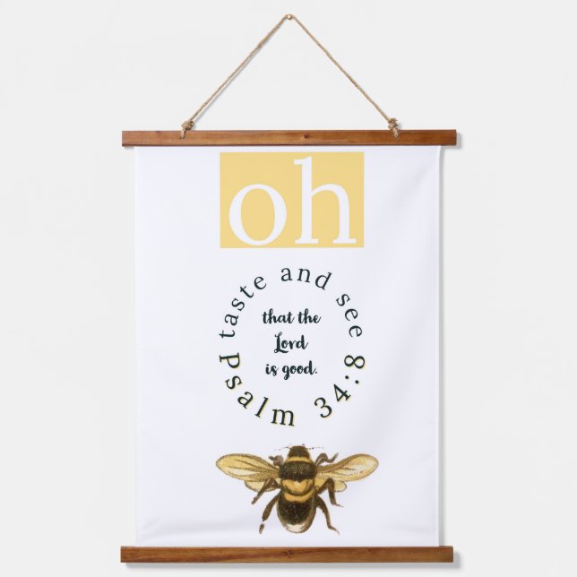 Oh Taste And See | Psalm 34:8 | Christian Tapestry (Front)