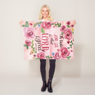 Oh Taste And See That The Lord Is Good Psalm 34:8 Fleece Blanket