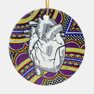 Oh the Heart Ceramic Ornament