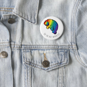 Oh the hue-manatee badge 2 inch round button