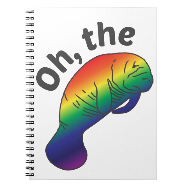 Oh the Hue Manatee Notebook (Front)