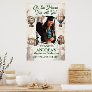Oh, The Places She Will Go Graduation Party Poster