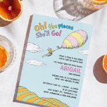 Oh, The Places She'll Go! - First Birthday Invitation<br><div class="desc">Celebrate your baby girl's first birthday with these super cute customizable "Oh,  the Places She'll Go" invitations. Personalize with all your party details.</div>