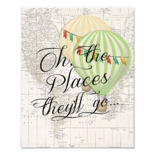 Oh the Places They'll Go Twin Baby Shower Photo Pr