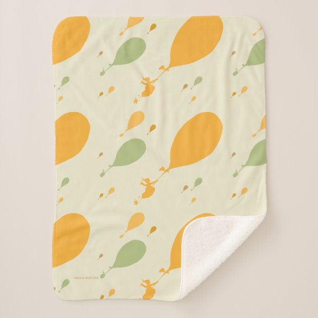 Oh, The Places You'll Go! Balloon Outline Pattern Sherpa Blanket (Front)