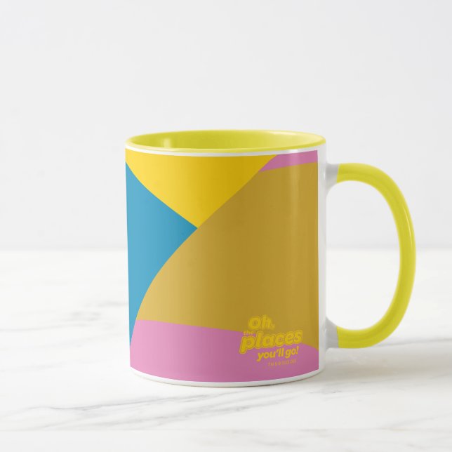 Oh, The Places You'll Go! Colourful Balloon Stripe Mug (Right)