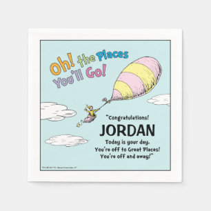 Oh, The Places You'll Go! Graduation Announcement Napkin
