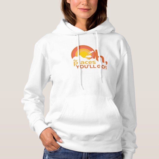 Oh, The Places You'll Go! Landscape Typography Hoodie (Front)