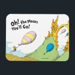 Oh! The Places You'll Go! Magnet<br><div class="desc">Are you ready to soar to high heights and see great sights? This must-have item features the legendary imagery from Oh, the Places You'll Go!, capturing that iconic moment of drifting toward grand adventures and soaring past golden arches. It’s the perfect companion for anyone standing at the starting line of...</div>
