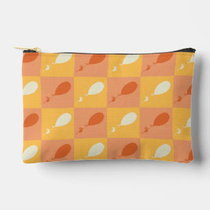 Oh, the Places You'll Go   Orange Block Pattern Accessory Pouch
