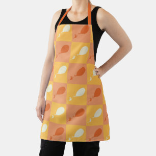 Oh, the Places You'll Go   Orange Block Pattern Apron