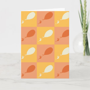 Oh, the Places You'll Go   Orange Block Pattern Card
