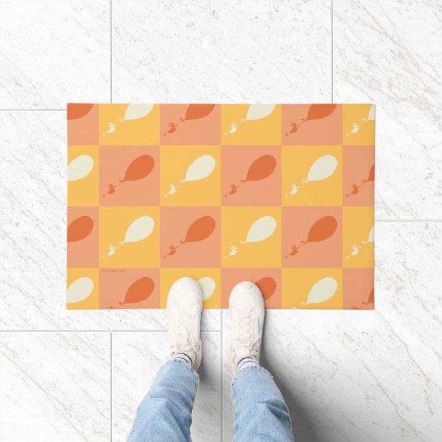Oh, the Places You'll Go | Orange Block Pattern Doormat (Indoor)