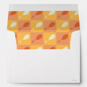 Oh, the Places You'll Go   Orange Block Pattern Envelope