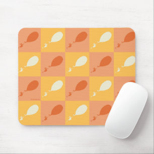 Oh, the Places You'll Go   Orange Block Pattern Mouse Pad
