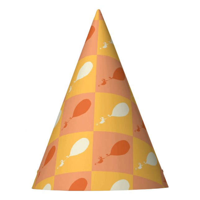 Oh, the Places You'll Go | Orange Block Pattern Party Hat (Front)