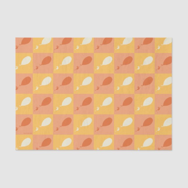 Oh, the Places You'll Go | Orange Block Pattern Tissue Paper (Front)