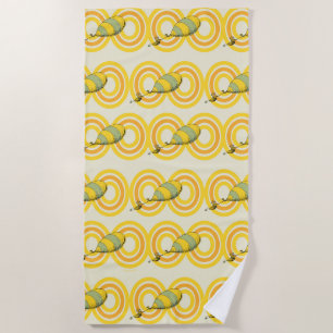 Oh, the Places You'll Go   Orange Pattern Beach Towel