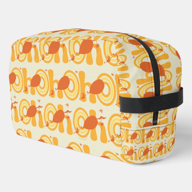 Oh, the Places You'll Go | Orange Text Pattern Dopp Kit (Left Corner)