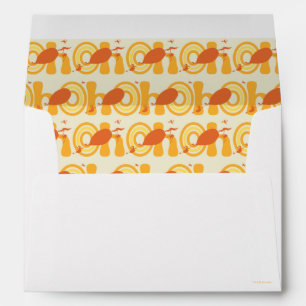 Oh, the Places You'll Go Orange Text Pattern Envelope