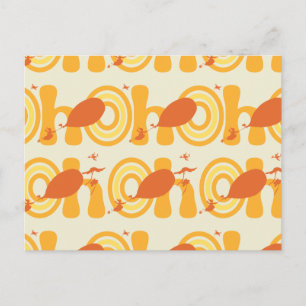 Oh, the Places You'll Go   Orange Text Pattern Postcard