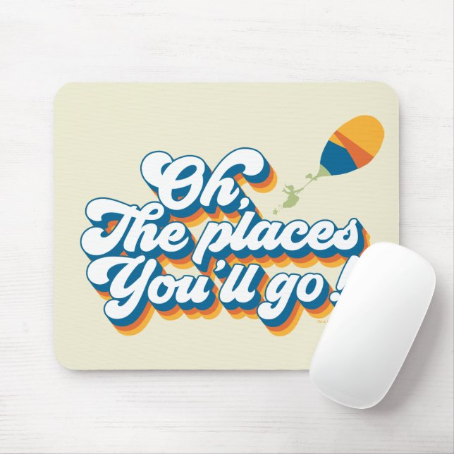 Oh, The Places You'll Go! Quote with Balloon Mouse Pad (With Mouse)
