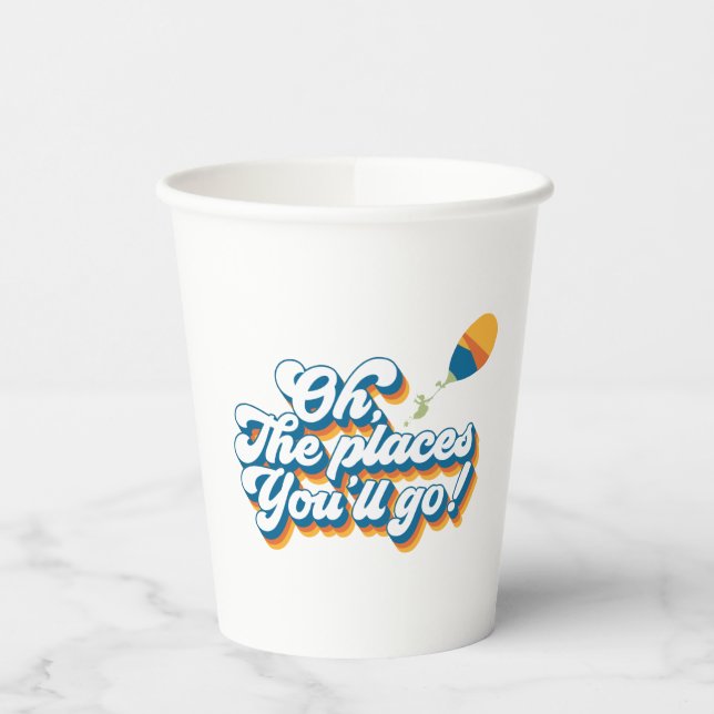 Oh, The Places You'll Go! Quote with Balloon Paper Cups (Left)