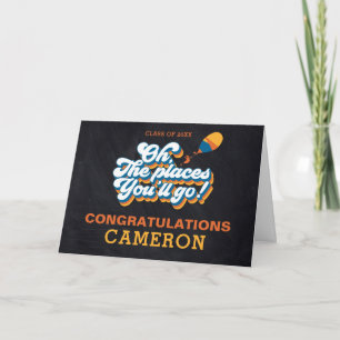 Oh, The Places You'll Go! Retro Graduation Card