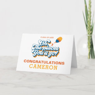 Oh, The Places You'll Go! Retro Graduation Card