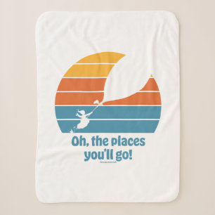 Oh, The Places You'll Go! Retro Sunset Sherpa Blanket