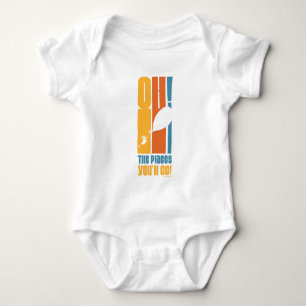 Oh, The Places You'll Go! Tall Retro Typography Baby Bodysuit