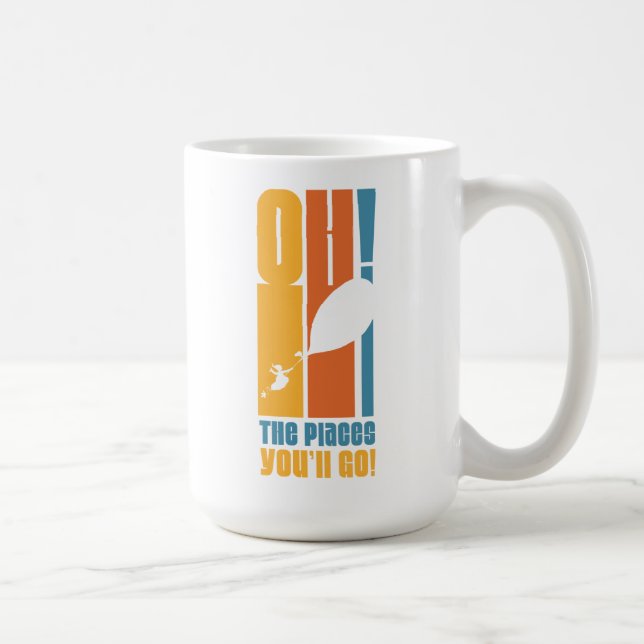 Oh, The Places You'll Go! Tall Retro Typography Coffee Mug (Right)