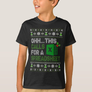 Oh This Calls For A Spreadsheet Christmas Excel T-Shirt