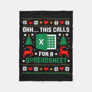 Oh This Calls For A Spreadsheet Christmas Santa Ex Fleece Blanket
