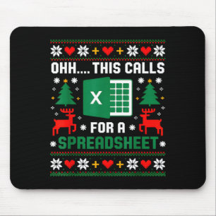 Oh This Calls For A Spreadsheet Christmas Santa Ex Mouse Pad