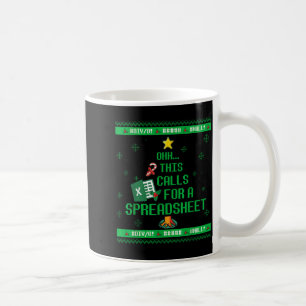 Oh This Calls For A Spreadsheet Christmas Sweater Coffee Mug