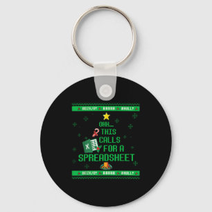 Oh This Calls For A Spreadsheet Christmas Sweater Keychain