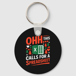 Oh This Calls For A Spreadsheet Christmas Sweater Keychain