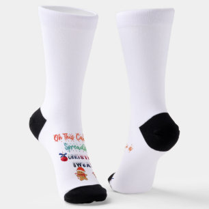 Oh This Calls for a Spreadsheet Christmas Sweater Socks